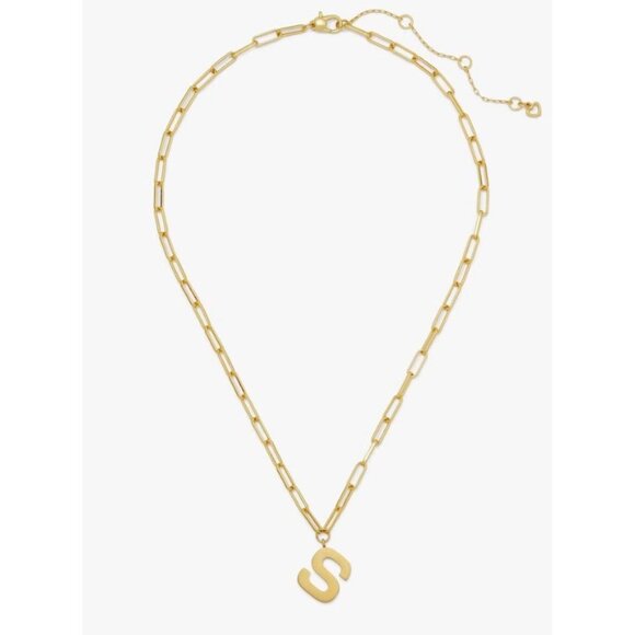 Kate Spade Gold 17 Inch Chain Necklace With S Pendant  NWT - Picture 1 of 8